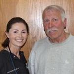 Dr. Heather Willis with a Dental Lifeline patient